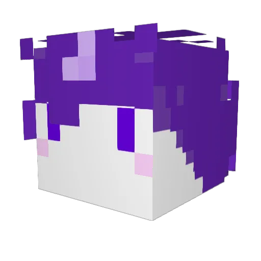 NyseeSopay Minecraft avatar head, 3D render