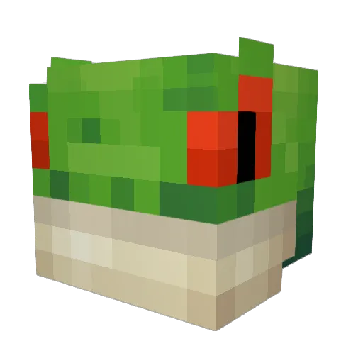 Nyshy Minecraft avatar head, 3D render