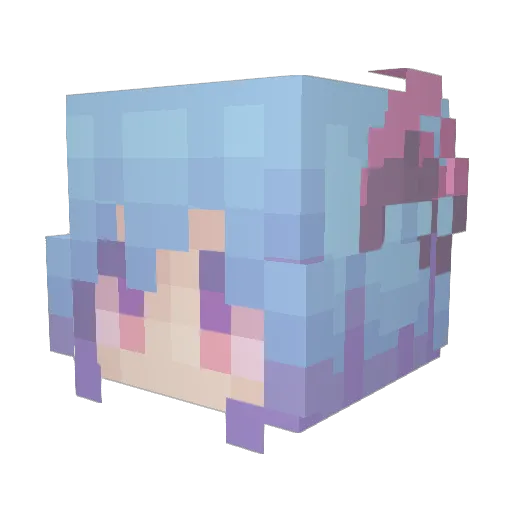 Nysia03 Minecraft avatar head, 3D render