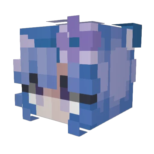 Nyssse Minecraft avatar head, 3D render