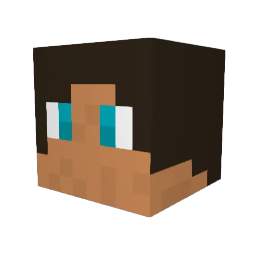 Nysters Minecraft avatar head, 3D render