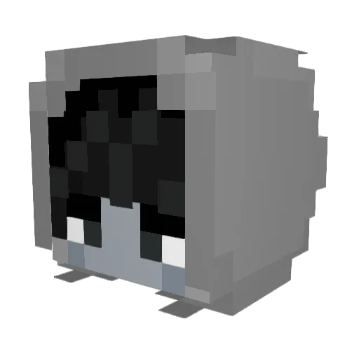 Nystune Minecraft avatar head, 3D render