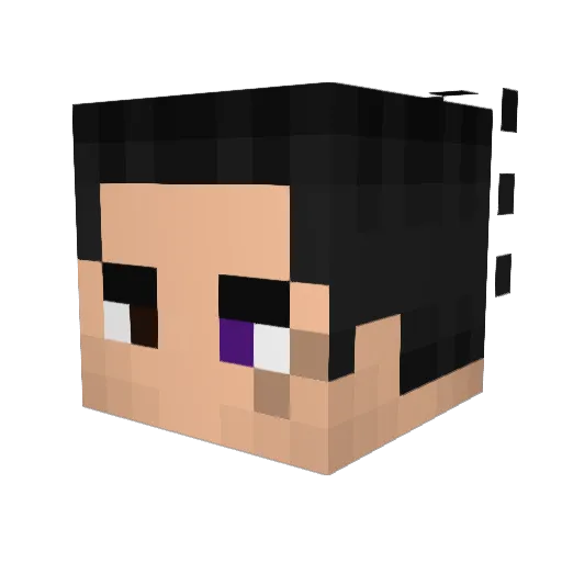Nyte2 Minecraft avatar head, 3D render