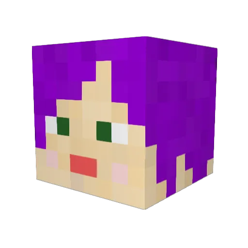 Nytengale Minecraft avatar head, 3D render