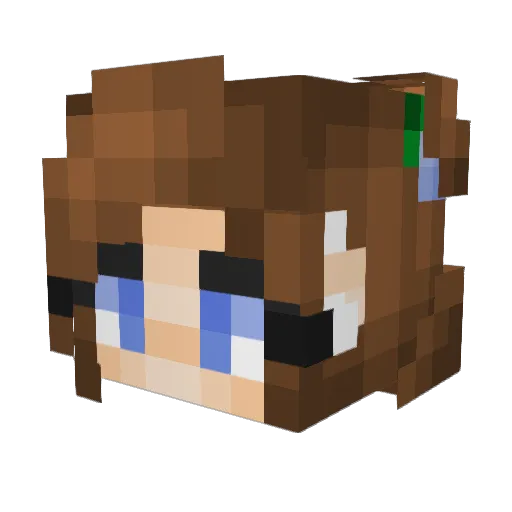 Nytharia Minecraft avatar head, 3D render