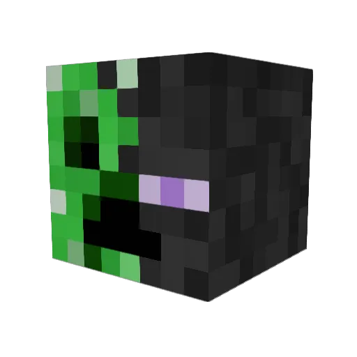 Nyther Minecraft avatar head, 3D render