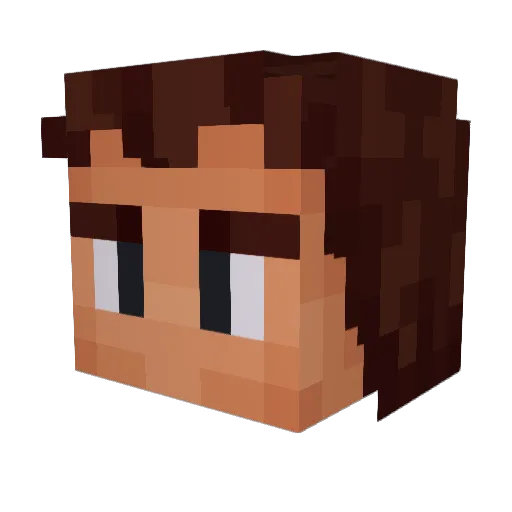 Nytrock Minecraft avatar head, 3D render