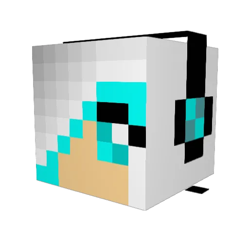 Nytrolon Minecraft avatar head, 3D render