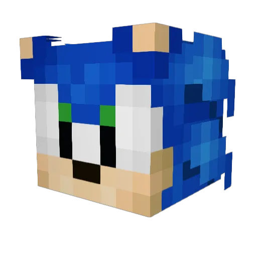 Nytsuko Minecraft avatar head, 3D render