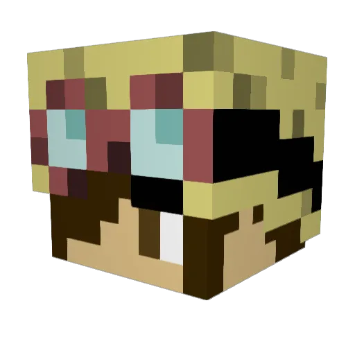 NyuVenter Minecraft avatar head, 3D render
