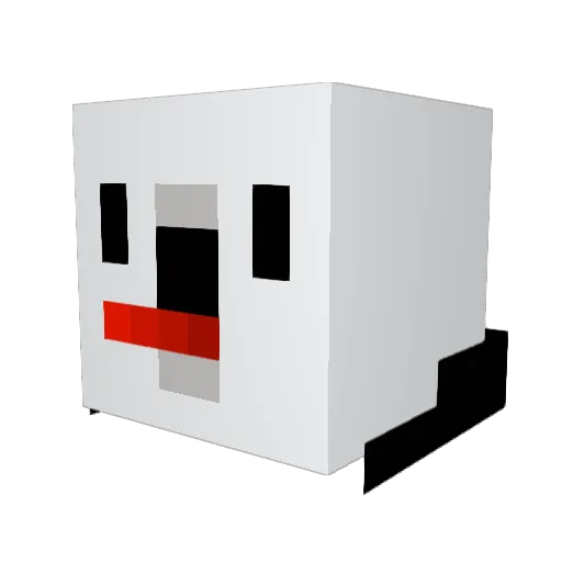 Nyun_ Minecraft avatar head, 3D render