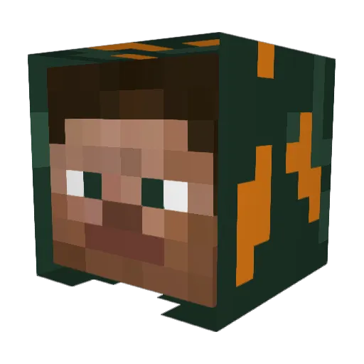 Nyuregis Minecraft avatar head, 3D render