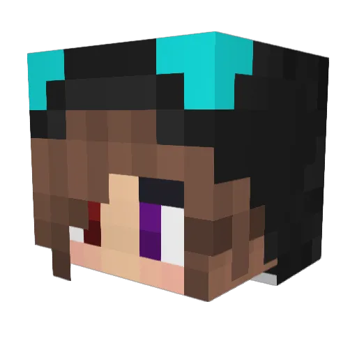 NyuuXYZ Minecraft avatar head, 3D render