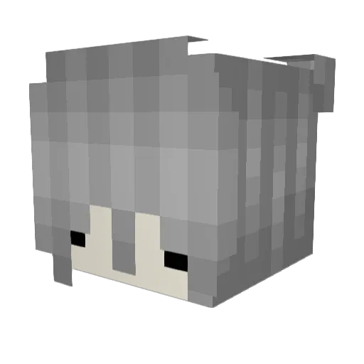Nyuukyy Minecraft avatar head, 3D render