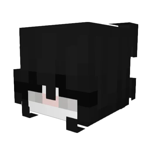 Nyuviii Minecraft avatar head, 3D render
