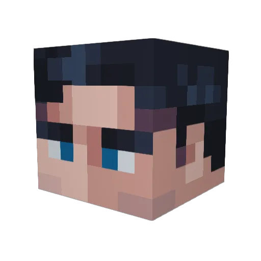 Nyuxr Minecraft avatar head, 3D render