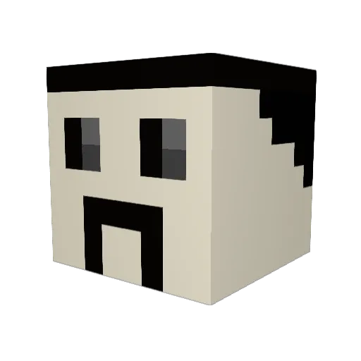 Nyv350 Minecraft avatar head, 3D render