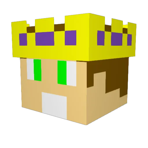 Nyvar Minecraft avatar head, 3D render