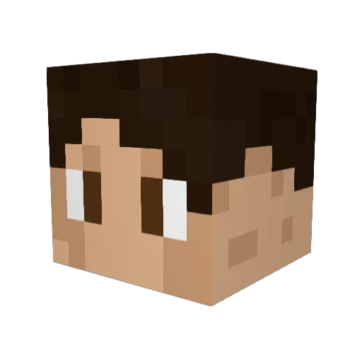 Nyvqtpie Minecraft avatar head, 3D render