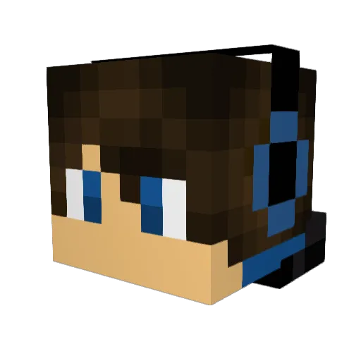 Nyvrah Minecraft avatar head, 3D render