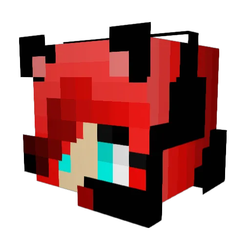 Nyvrame Minecraft avatar head, 3D render