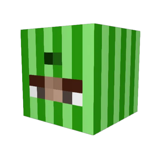 Nyvron Minecraft avatar head, 3D render