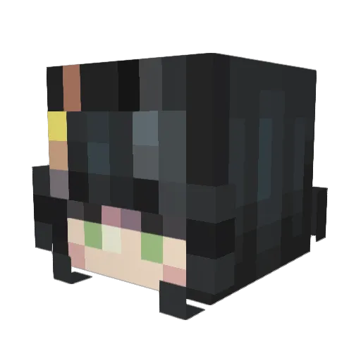 Nyx05_ Minecraft avatar head, 3D render