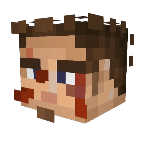 NyxAnthem Minecraft avatar head, 3D render