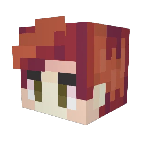 NyxDR Minecraft avatar head, 3D render