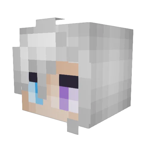 NyxErebe Minecraft avatar head, 3D render