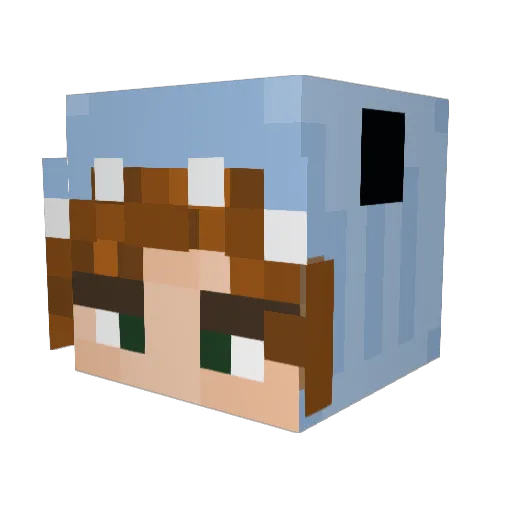 NyxGamer Minecraft avatar head, 3D render