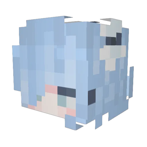 NyxGlade Minecraft avatar head, 3D render