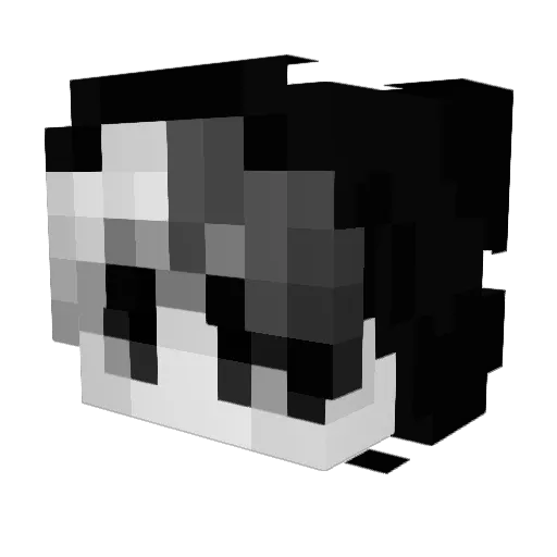 NyxGoth Minecraft avatar head, 3D render