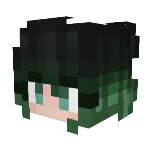 NyxInto Minecraft avatar head, 3D render