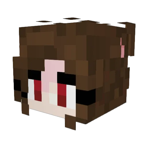 NyxLunaria Minecraft avatar head, 3D render