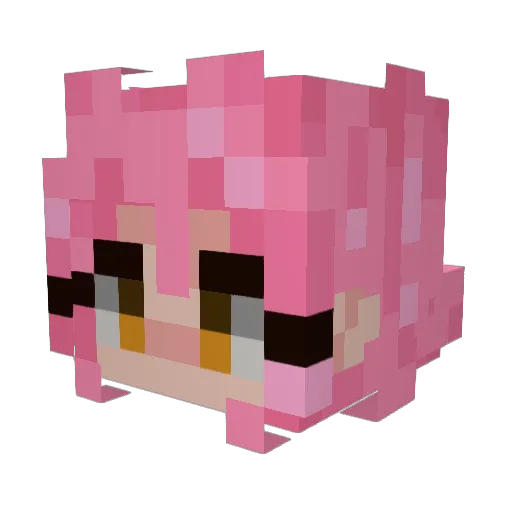 NyxNirii Minecraft avatar head, 3D render