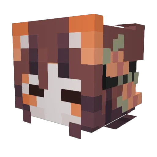NyxSixx Minecraft avatar head, 3D render