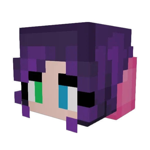 NyxVAC Minecraft avatar head, 3D render