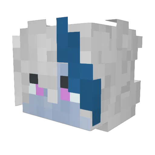 Nyx_142 Minecraft avatar head, 3D render