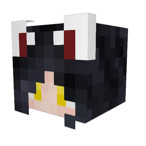 Nyx_Ahri Minecraft avatar head, 3D render