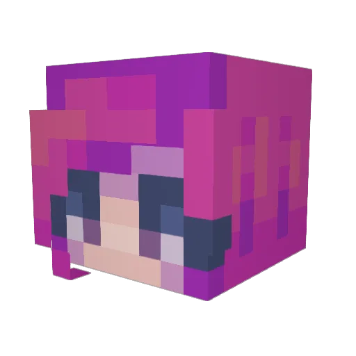 Nyx_Fortuna Minecraft avatar head, 3D render