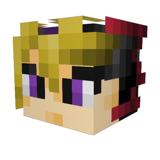 Nyx_Myth Minecraft avatar head, 3D render