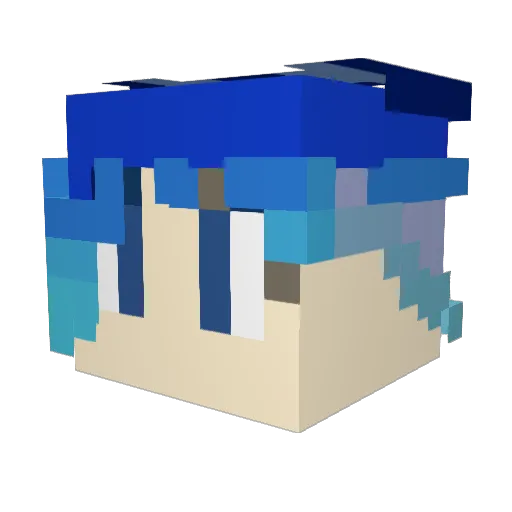 Nyx_demon Minecraft avatar head, 3D render