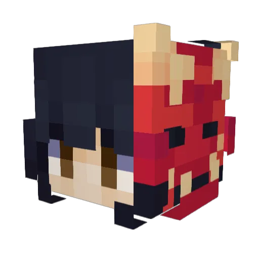 NyxaSky Minecraft avatar head, 3D render