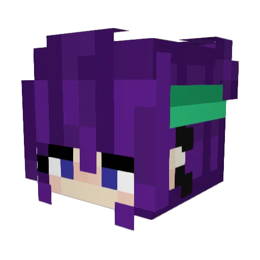 Nyxaaria Minecraft avatar head, 3D render
