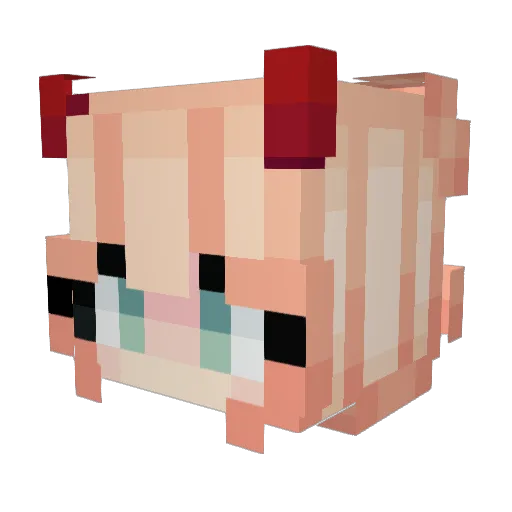 Nyxarae_ Minecraft avatar head, 3D render