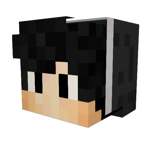 Nyxavyr Minecraft avatar head, 3D render