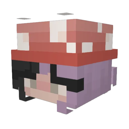 Nyxeality Minecraft avatar head, 3D render
