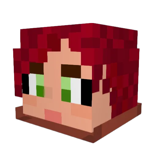 Nyxeiris Minecraft avatar head, 3D render