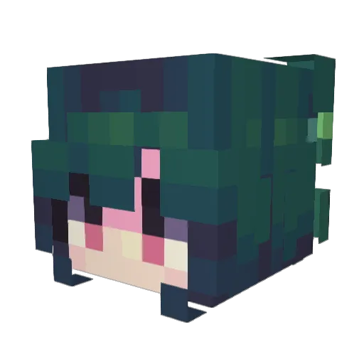 NyxieDK Minecraft avatar head, 3D render